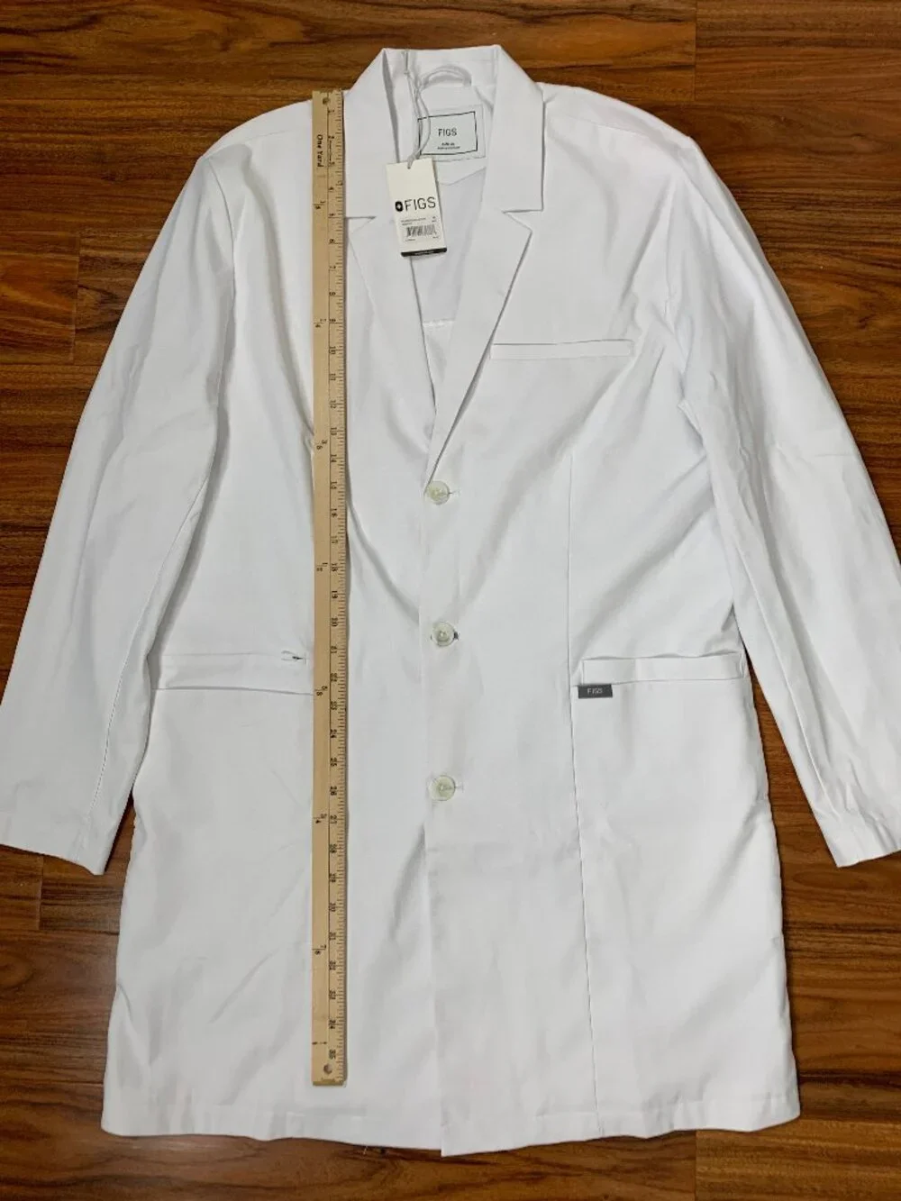 Figs Men's Harlem Long Lab Coat White XL NWT